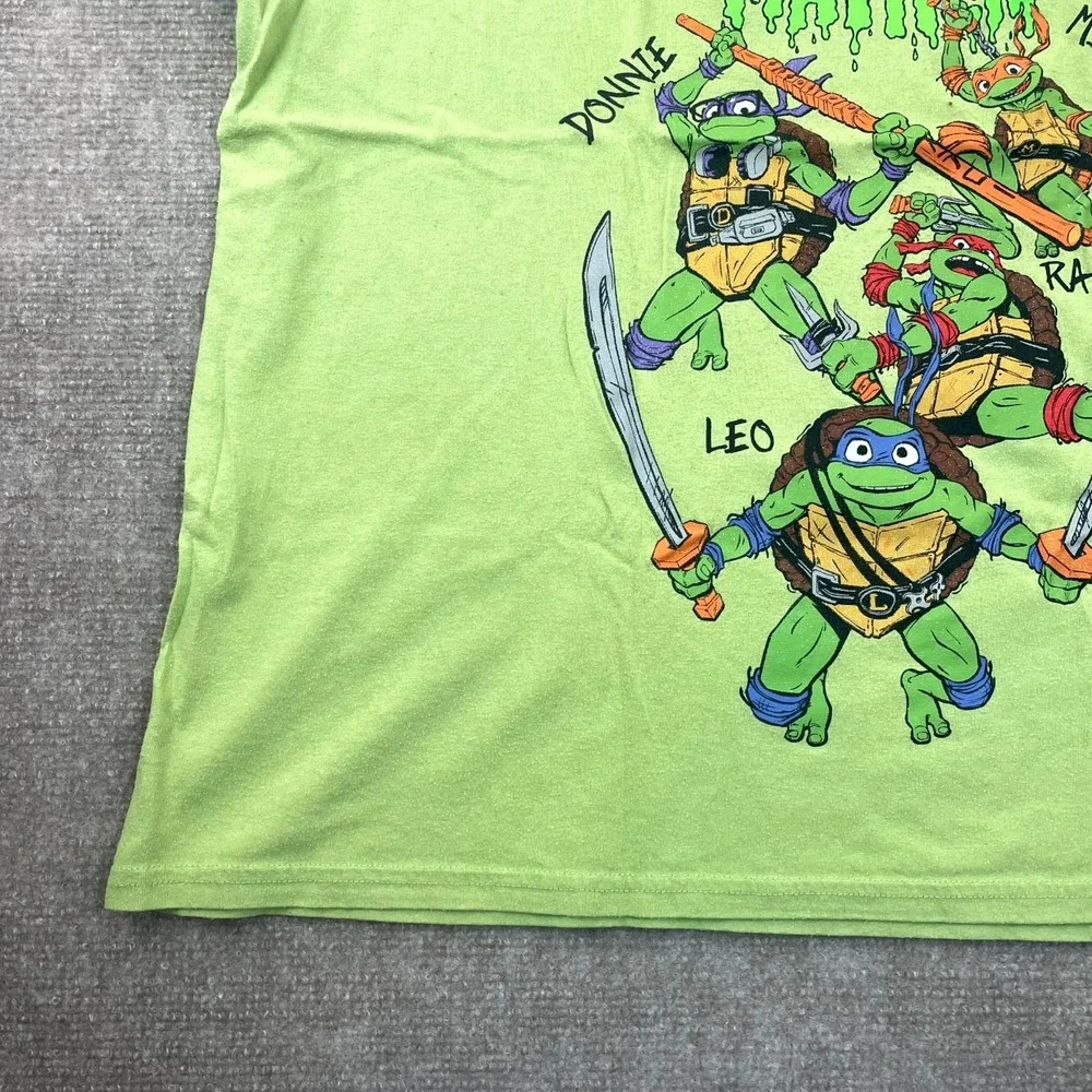 Teenage Mutant Ninja Turtles Mutant Mayhem T Shirt Mens Large Green Short Sleeve